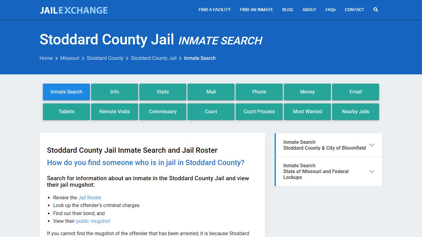 Inmate Search: Roster & Mugshots - Stoddard County Jail, MO