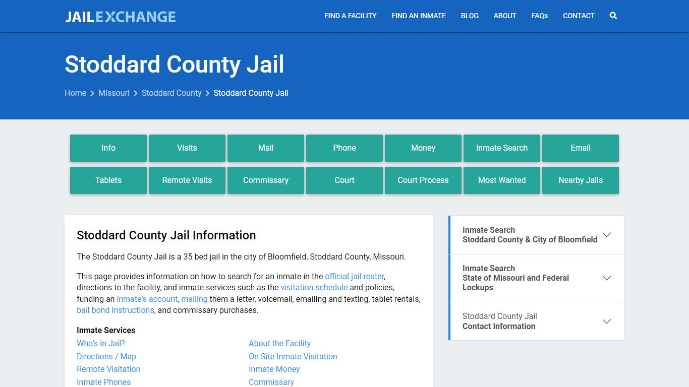 Stoddard County Jail, MO Inmate Search, Information